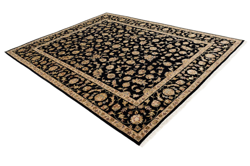 Tapis oriental - Tabriz - 304 x 236 cm - bleu foncé