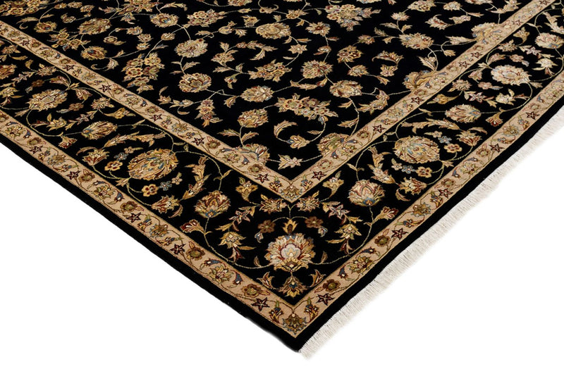 Tapis oriental - Tabriz - 304 x 236 cm - bleu foncé