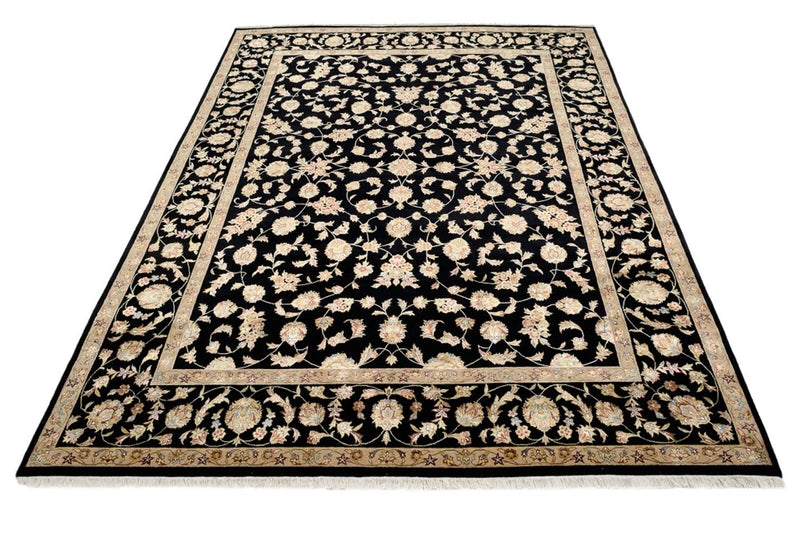 Tapis oriental - Tabriz - 304 x 236 cm - bleu foncé