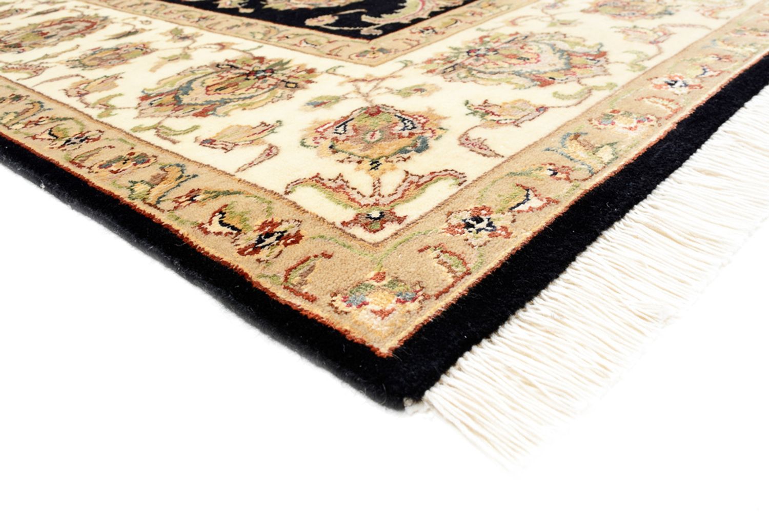 Tapis oriental - Tabriz - 214 x 155 cm - bleu foncé