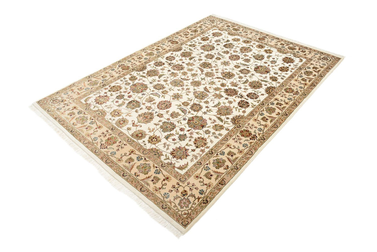 Tapis oriental - Tabriz - 210 x 153 cm - crème