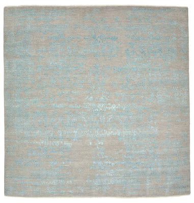 Tapis design carré  - 249 x 249 cm - bleu clair