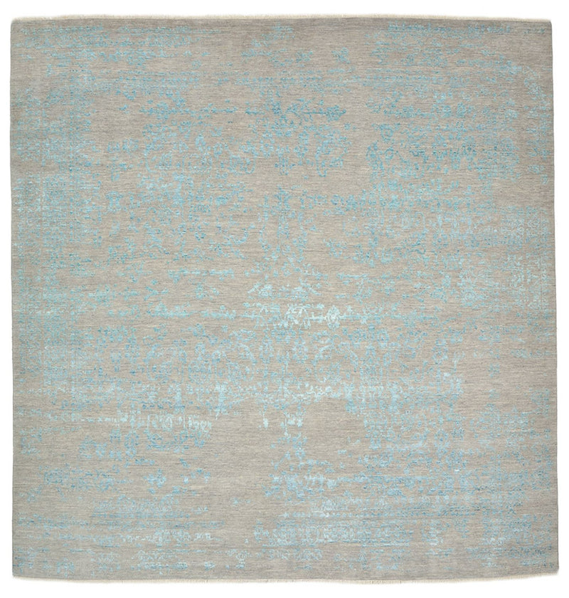 Tapis design carré  - 249 x 249 cm - bleu clair