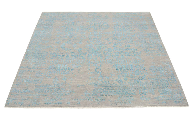Tapis design carré  - 249 x 249 cm - bleu clair