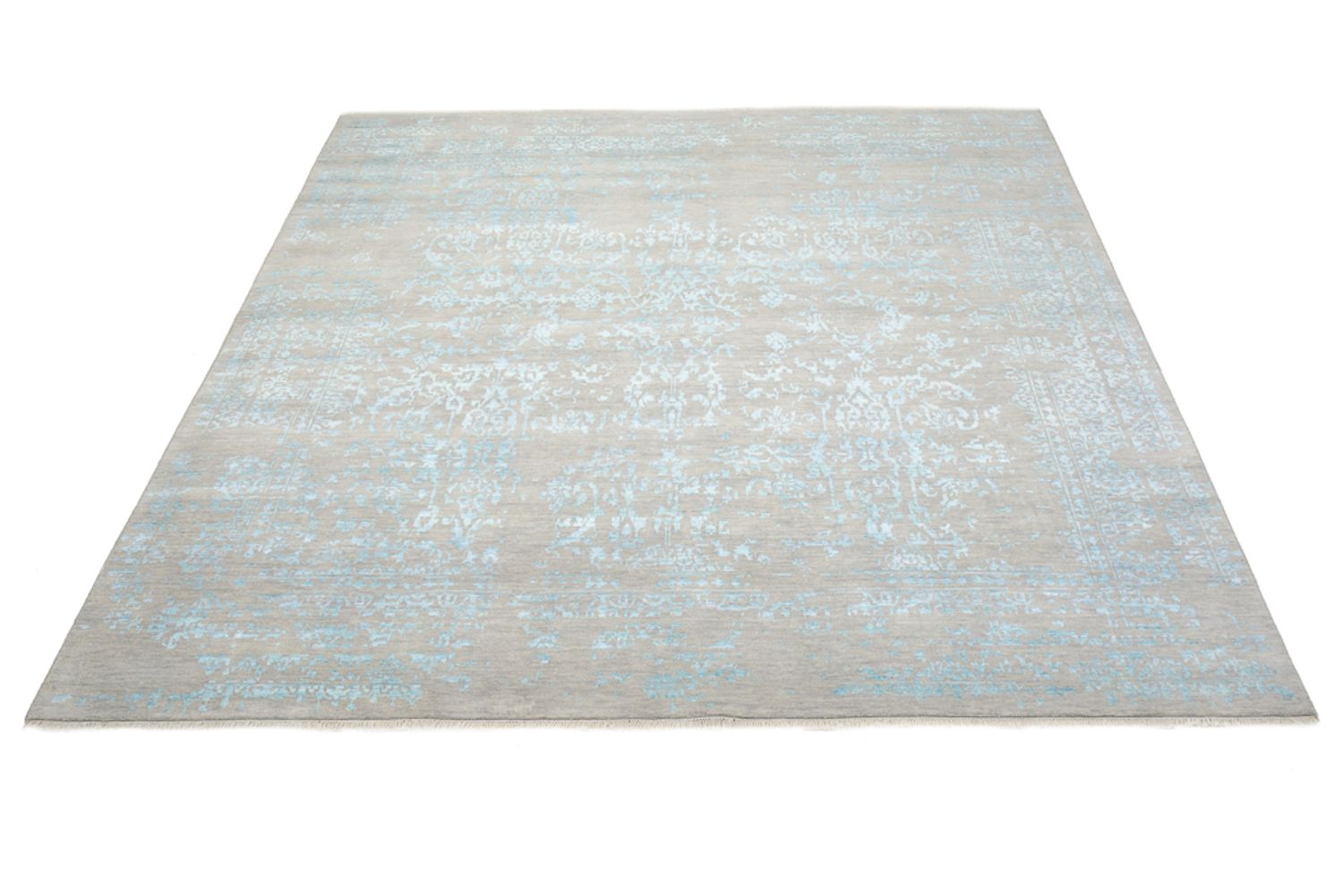 Tapis design carré  - 249 x 249 cm - bleu clair
