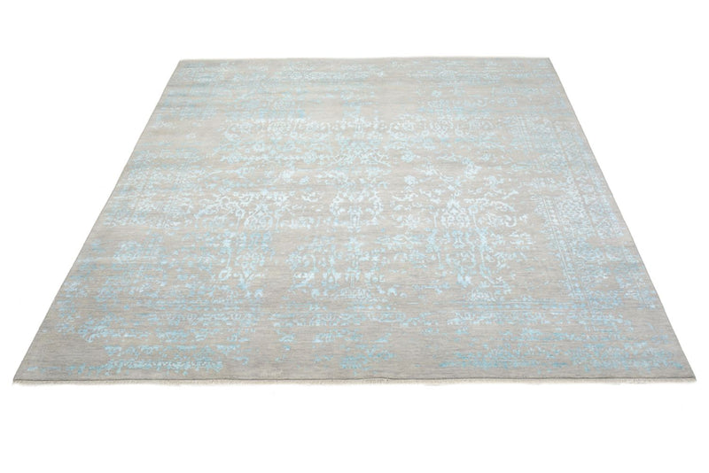 Tapis design carré  - 249 x 249 cm - bleu clair