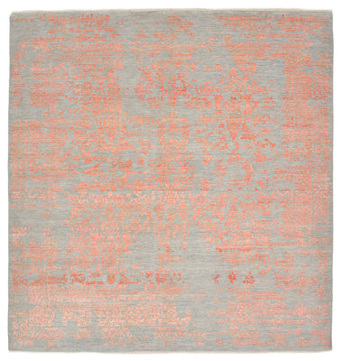 Tapis design carré  - 257 x 249 cm - orange