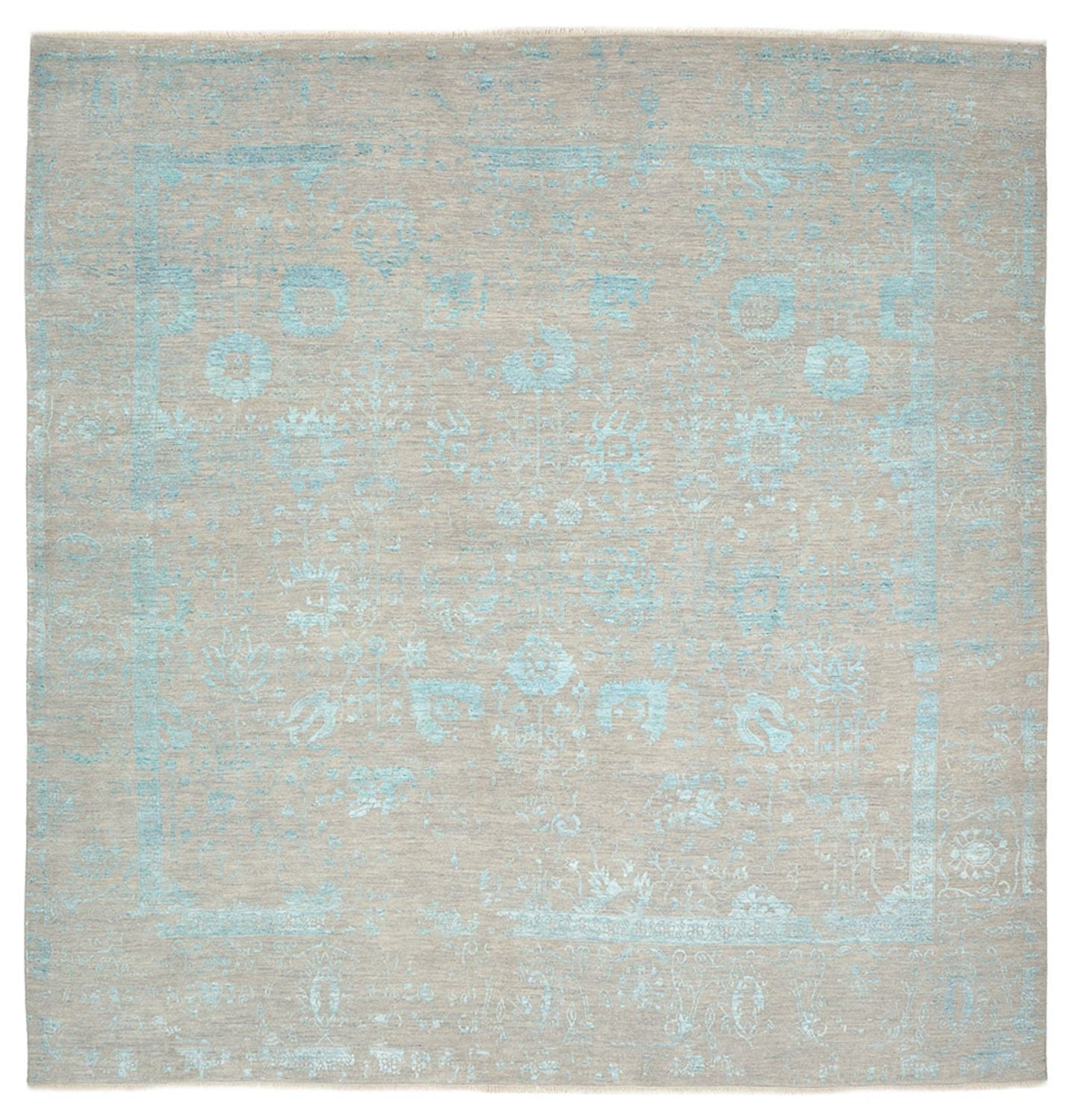 Tapis design carré  - 301 x 301 cm - bleu clair