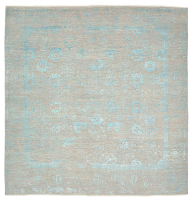 Tapis design carré  - 301 x 301 cm - bleu clair