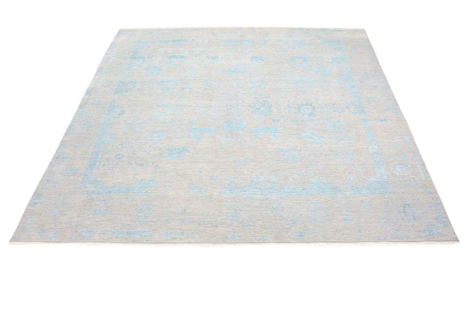 Tapis design carré  - 301 x 301 cm - bleu clair
