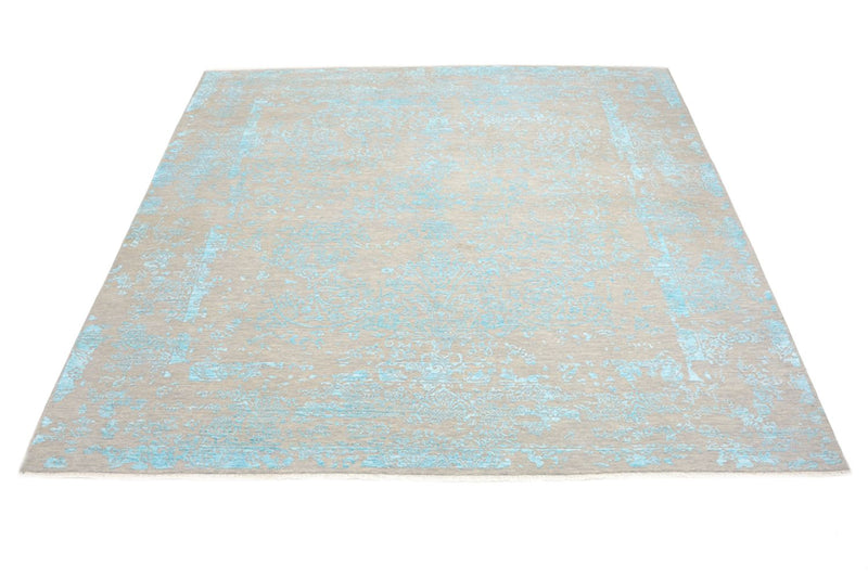 Tapis design carré  - 308 x 303 cm - bleu clair