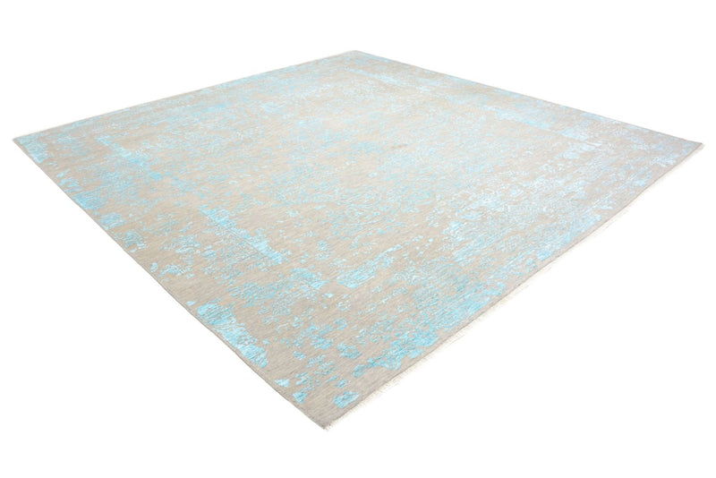 Tapis design carré  - 308 x 303 cm - bleu clair