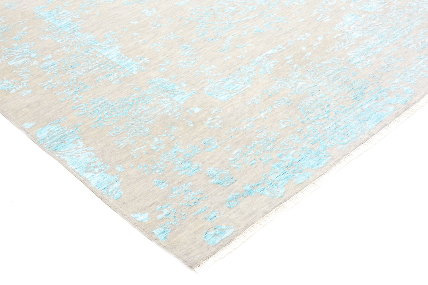 Tapis design carré  - 308 x 303 cm - bleu clair