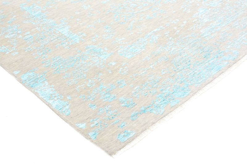 Tapis design carré  - 308 x 303 cm - bleu clair