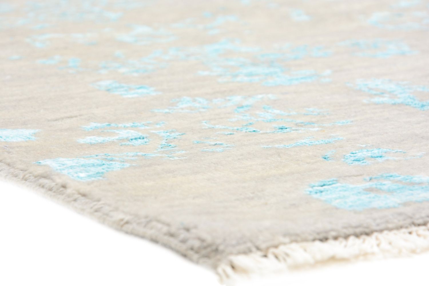 Tapis design carré  - 308 x 303 cm - bleu clair