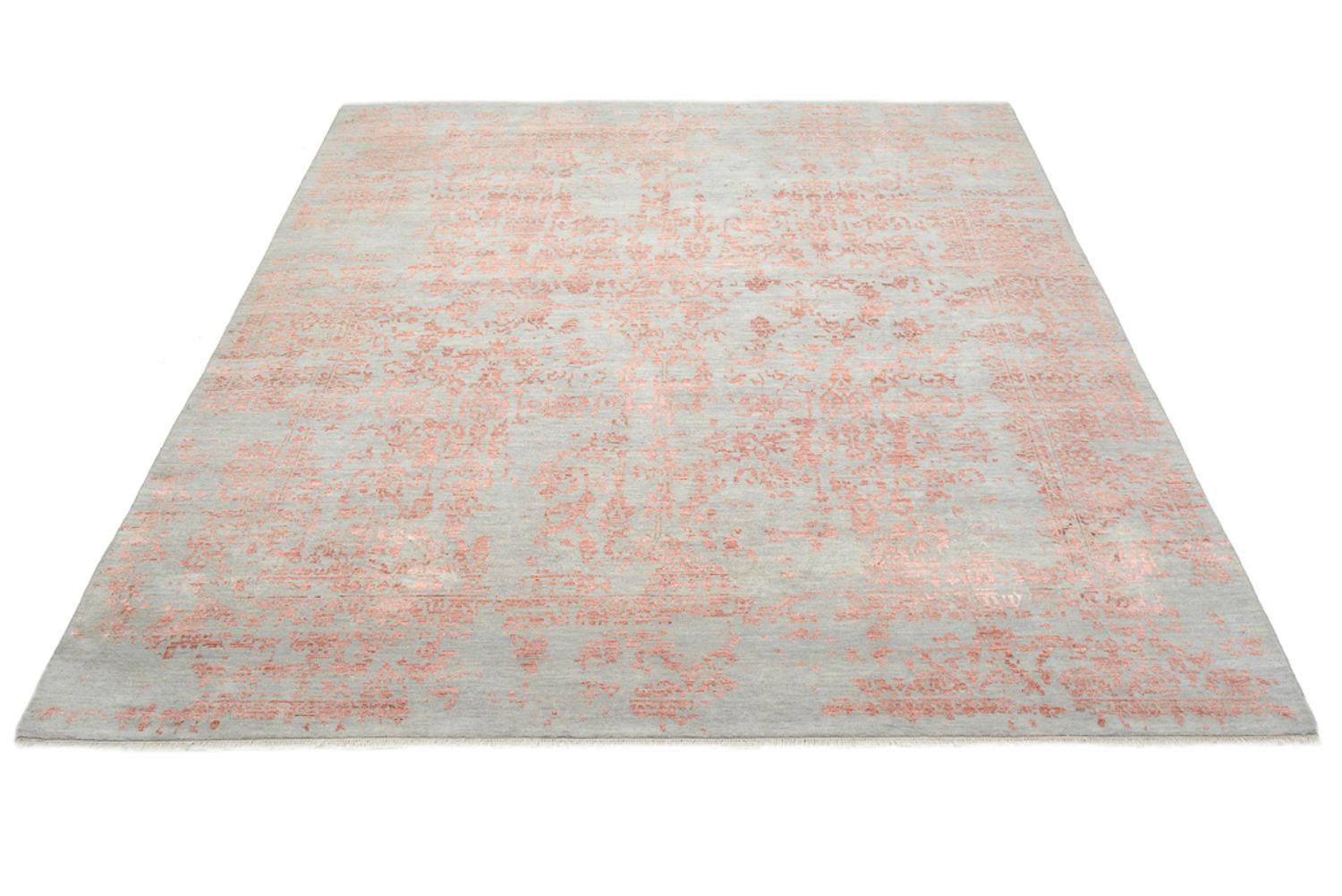 Tapis design carré  - 309 x 306 cm - rouille