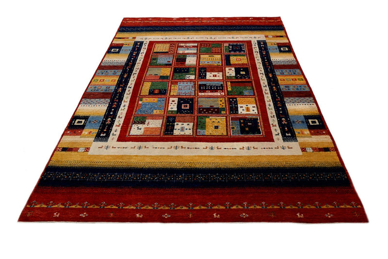 Tapis Gabbeh - Loribaft Indus - 242 x 173 cm - multicolore