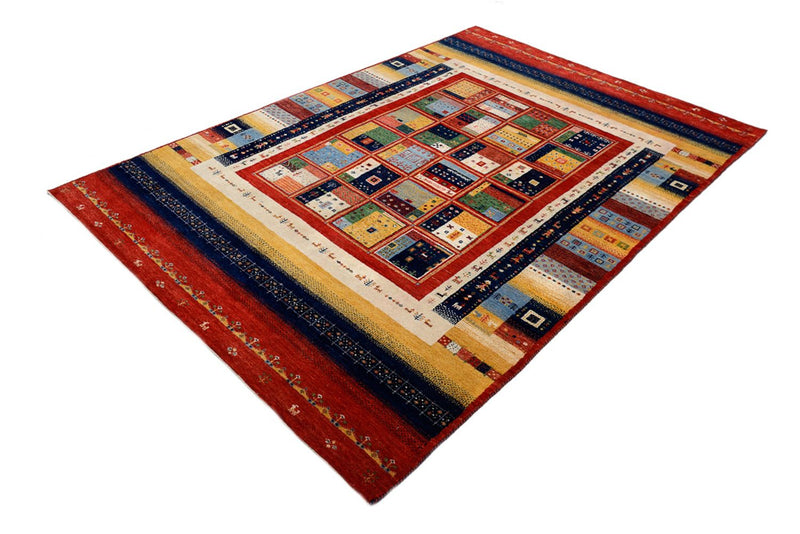 Tapis Gabbeh - Loribaft Indus - 242 x 173 cm - multicolore