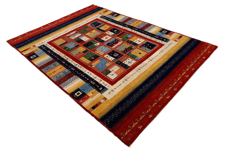 Tapis Gabbeh - Loribaft Indus - 242 x 173 cm - multicolore