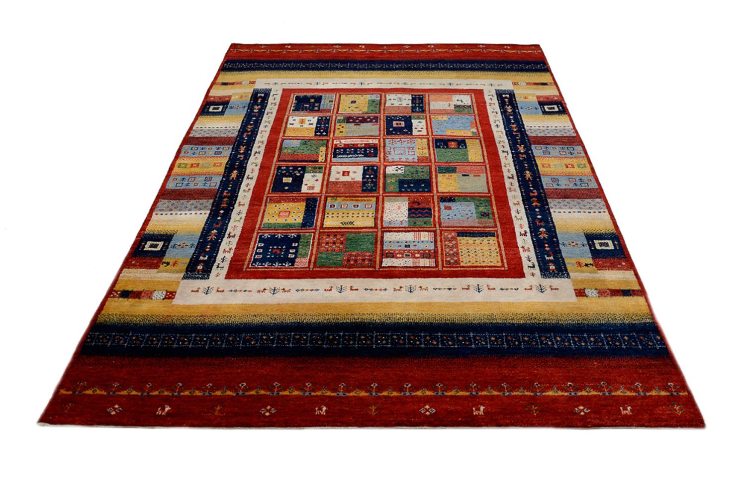 Tapis Gabbeh - Loribaft Indus - 242 x 173 cm - multicolore