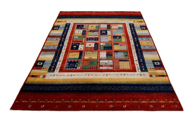 Tapis Gabbeh - Loribaft Indus - 242 x 173 cm - multicolore