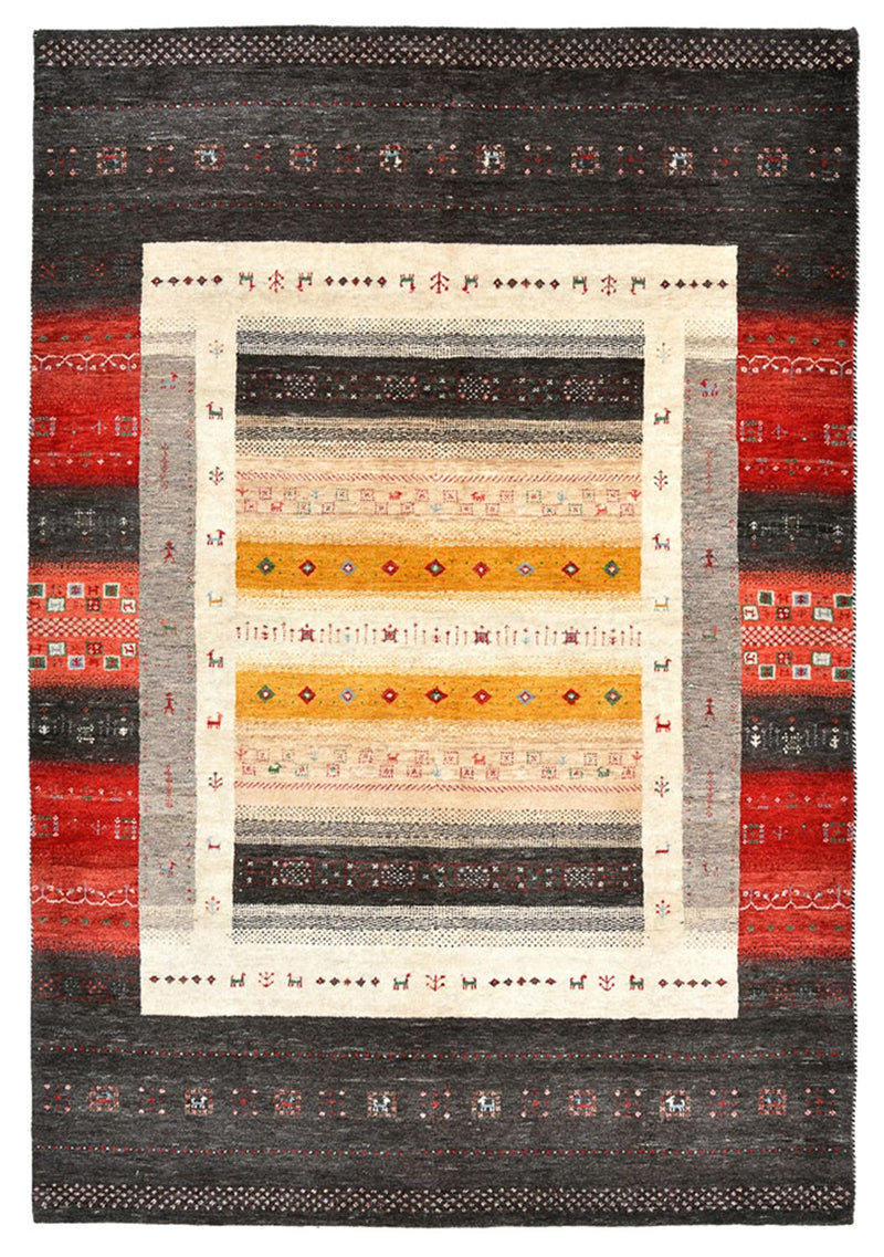 Tapis Gabbeh - Loribaft Indus - 240 x 166 cm - multicolore