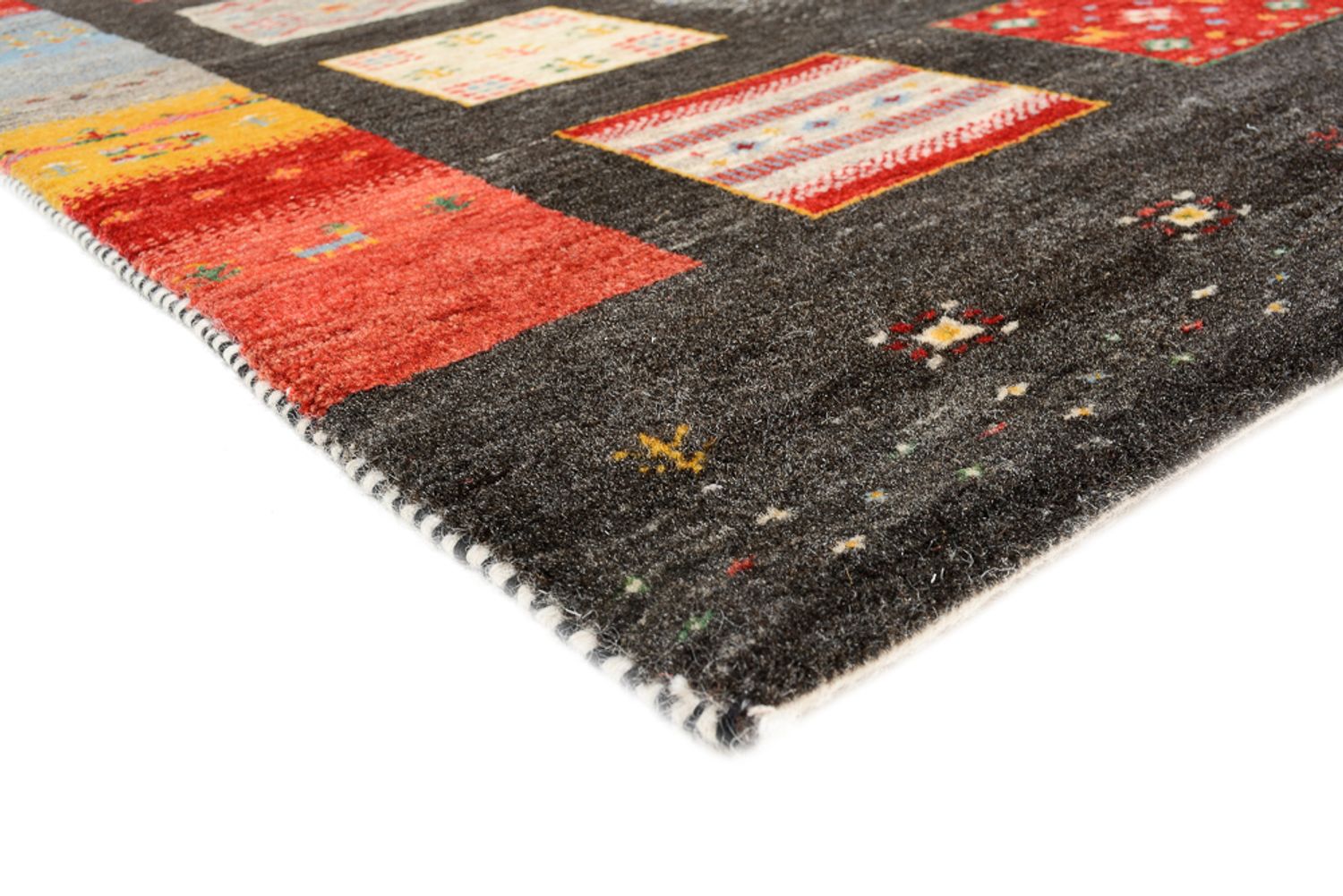 Tapis Gabbeh - Loribaft Indus - 251 x 173 cm - multicolore