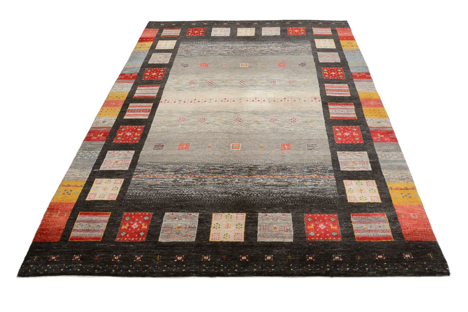 Tapis Gabbeh - Loribaft Indus - 251 x 173 cm - multicolore