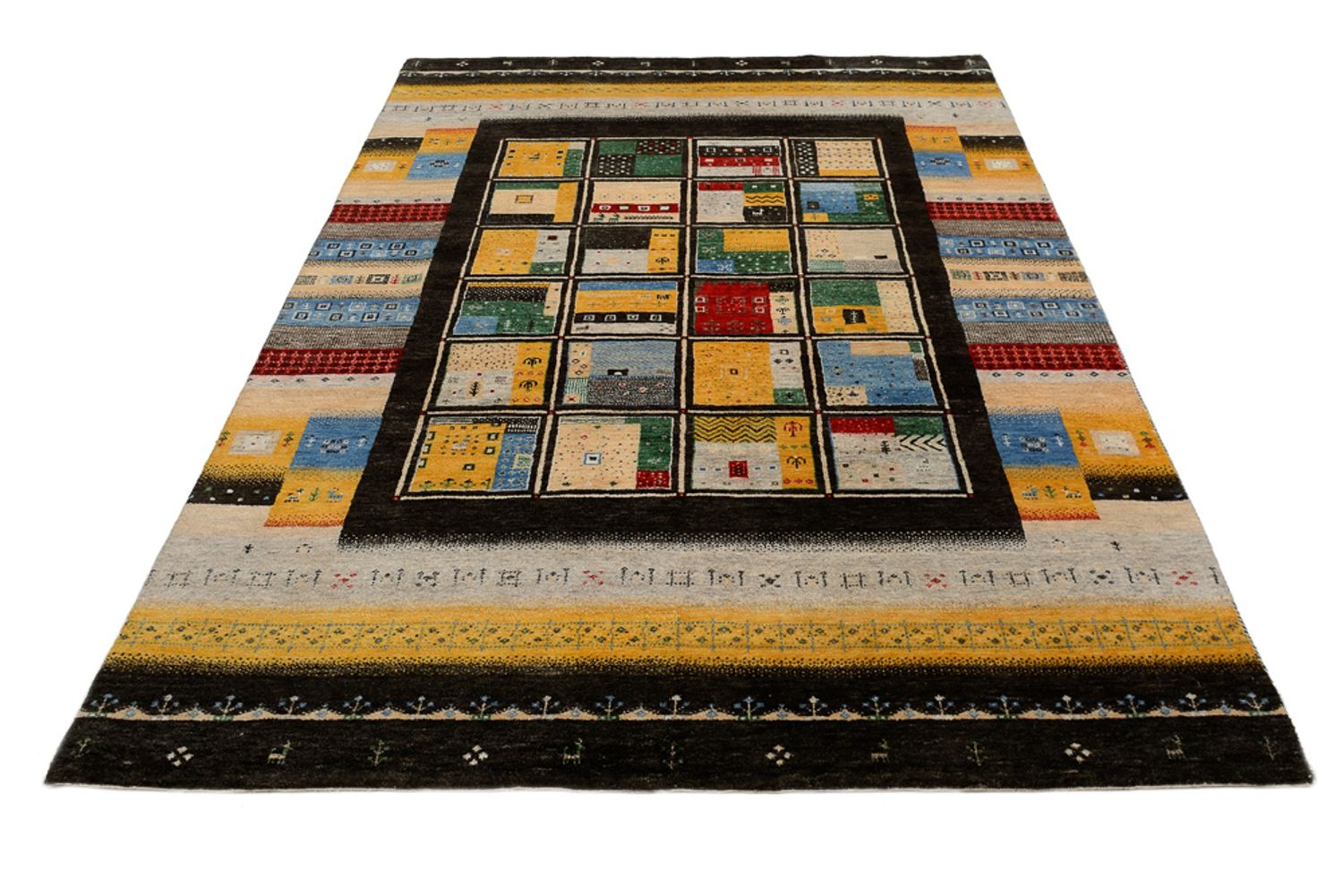 Tapis Gabbeh - Loribaft Indus - 239 x 173 cm - multicolore
