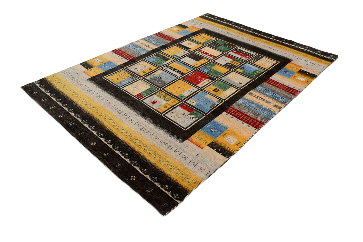 Tapis Gabbeh - Loribaft Indus - 239 x 173 cm - multicolore