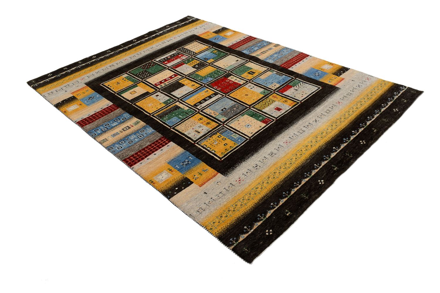 Tapis Gabbeh - Loribaft Indus - 239 x 173 cm - multicolore