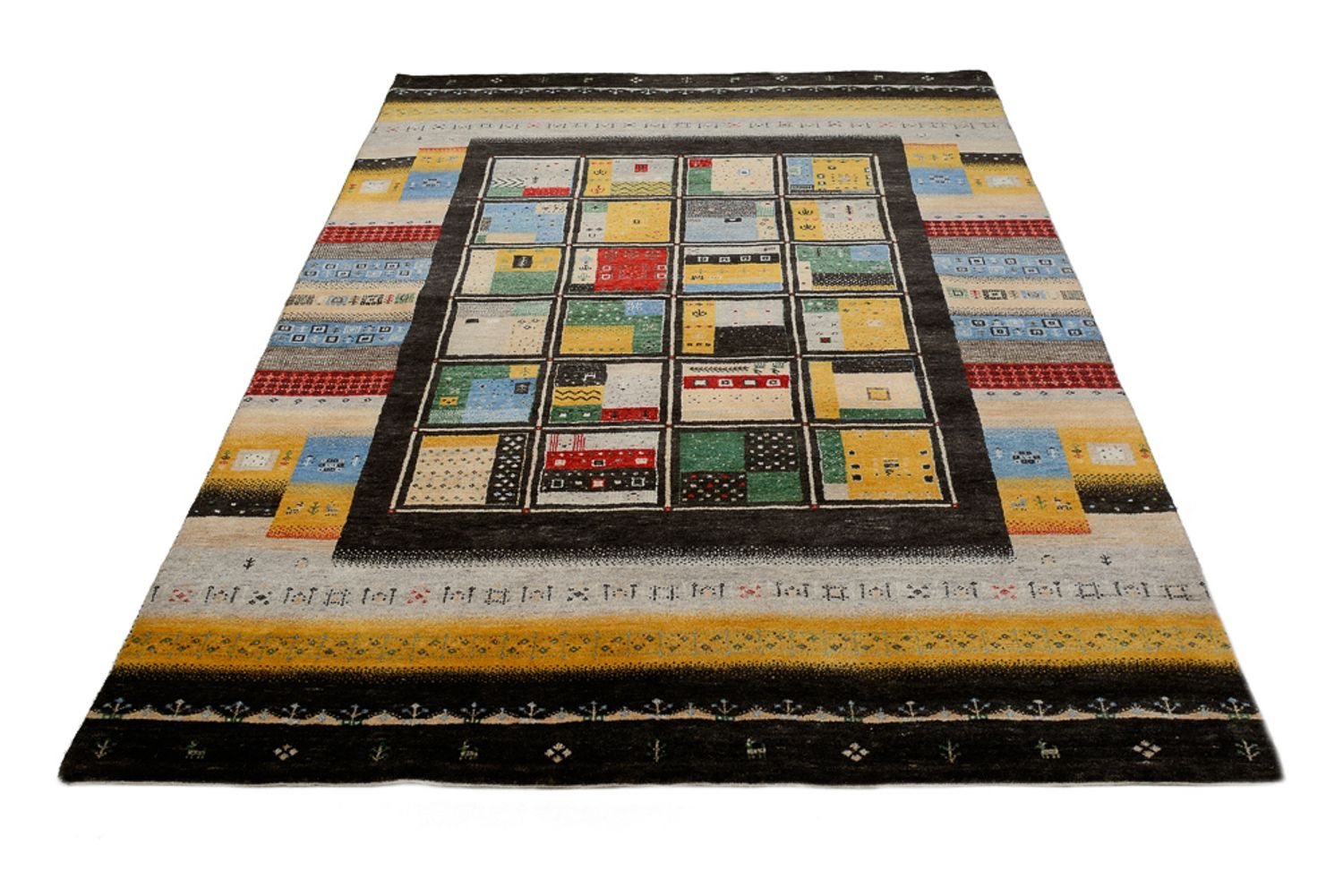 Tapis Gabbeh - Loribaft Indus - 239 x 173 cm - multicolore