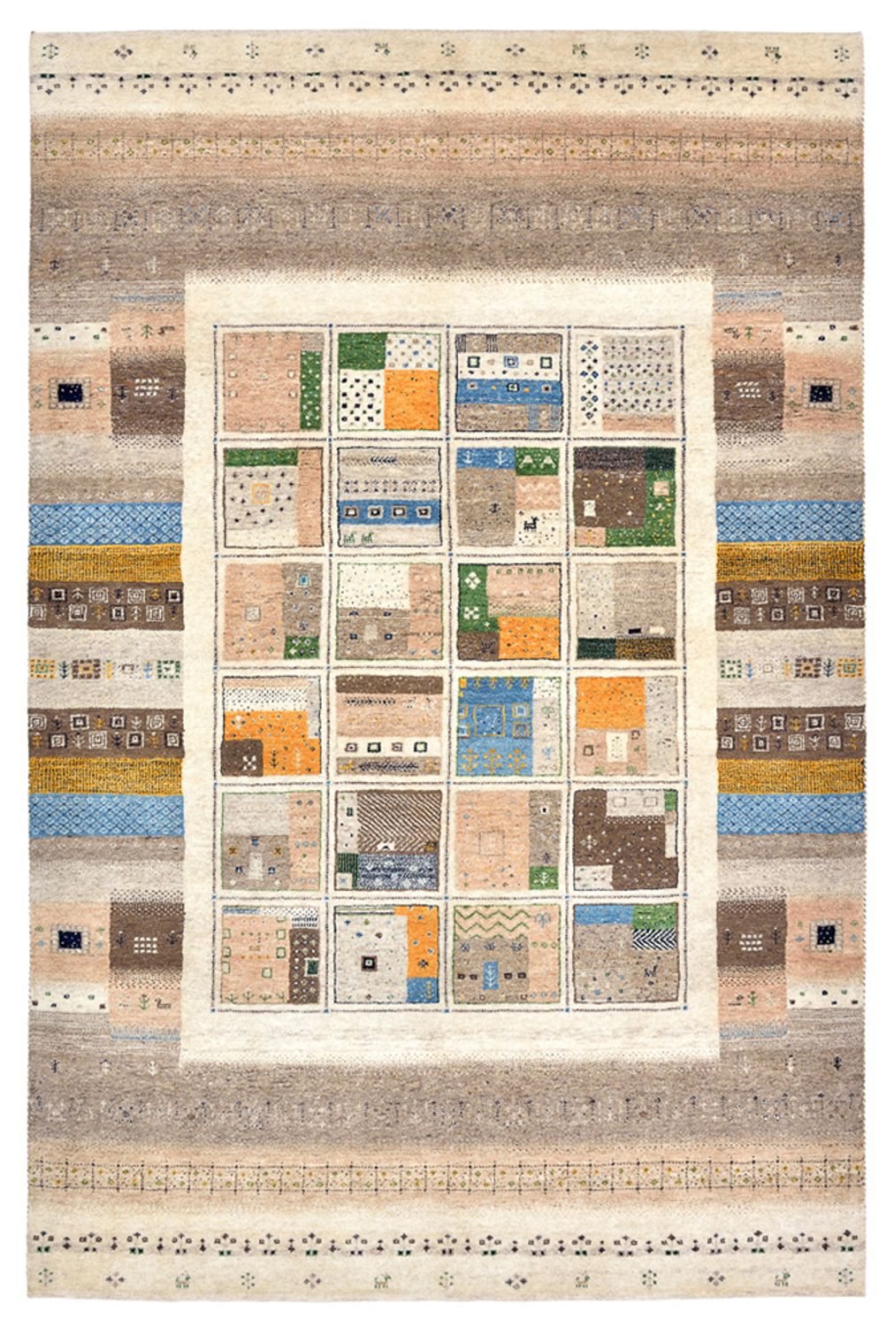 Tapis Gabbeh - Loribaft Indus - 248 x 166 cm - multicolore