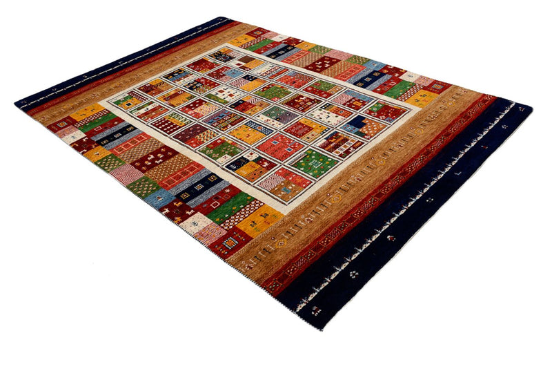 Tapis Gabbeh - Loribaft Indus - 245 x 170 cm - multicolore