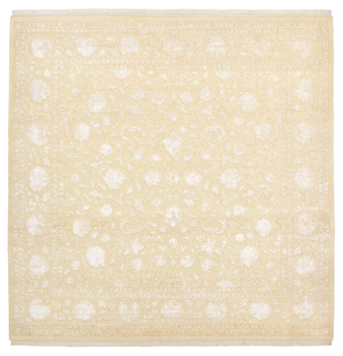 Tapis oriental carré  - 253 x 251 cm - beige clair