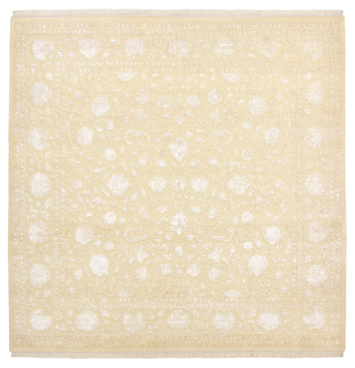 Tapis oriental carré  - 253 x 251 cm - beige clair