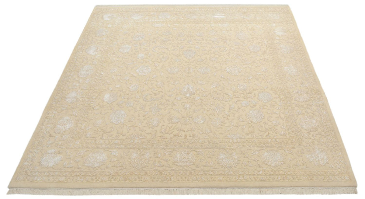 Tapis oriental carré  - 253 x 251 cm - beige clair