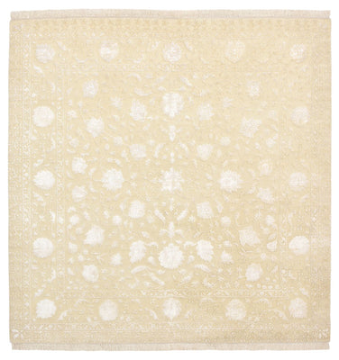 Tapis oriental carré  - 206 x 205 cm - beige clair