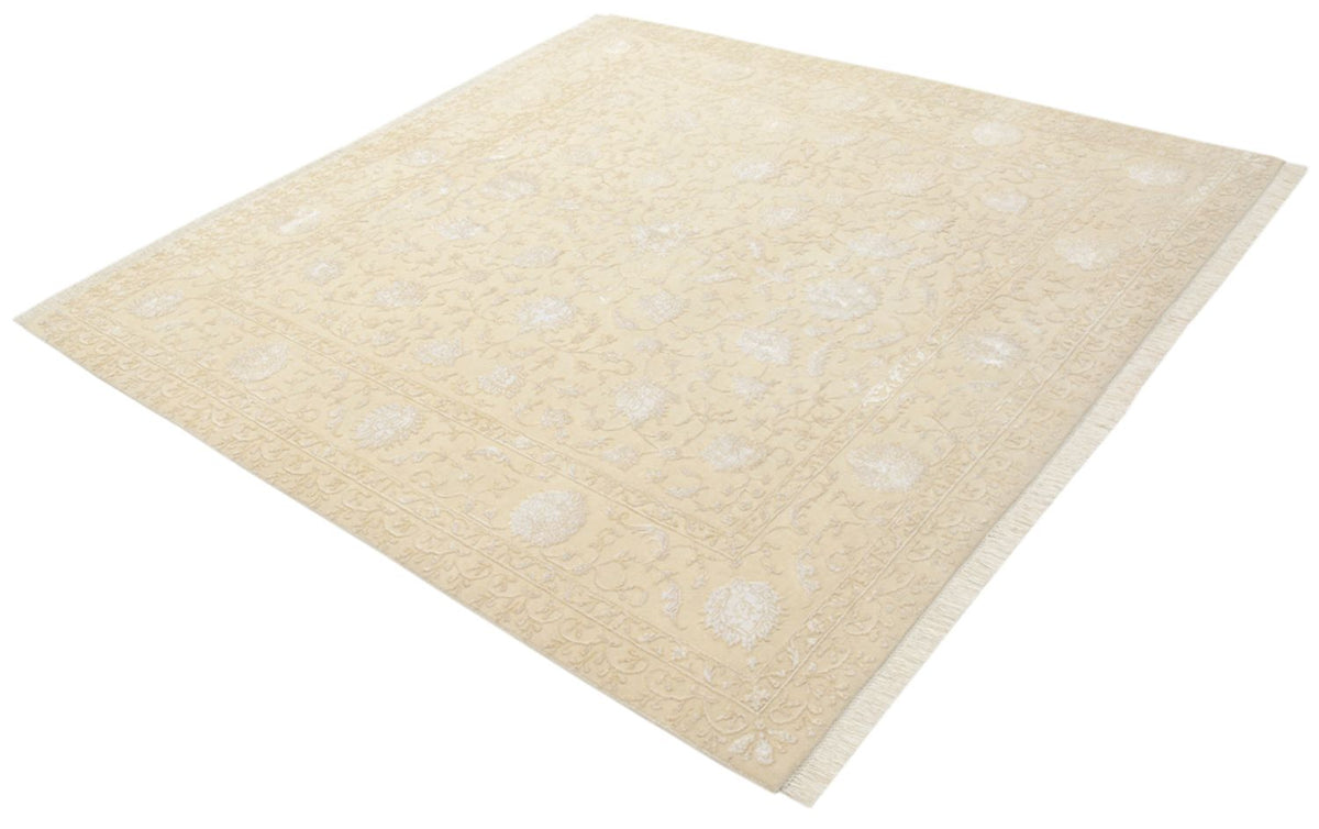 Tapis oriental carré  - 206 x 205 cm - beige clair
