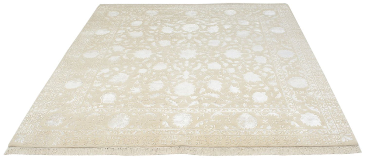 Tapis oriental carré  - 206 x 205 cm - beige clair
