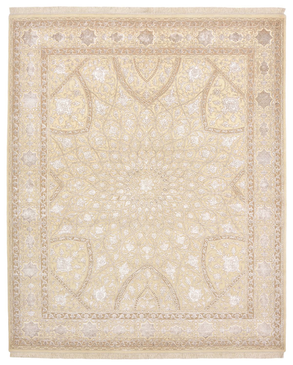 Tapis oriental - 252 x 207 cm - beige foncé