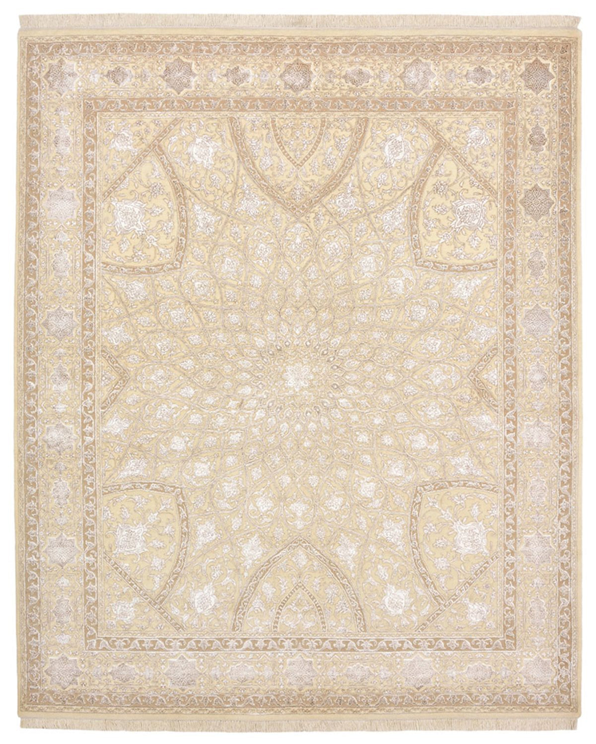 Tapis oriental - 252 x 207 cm - beige foncé