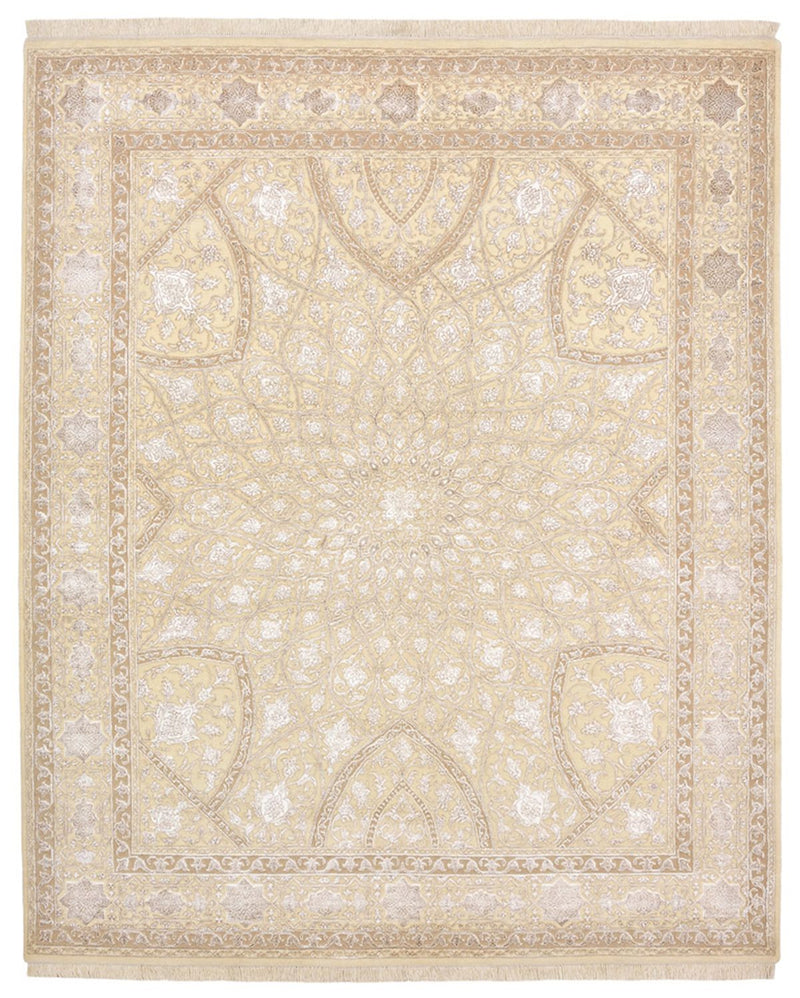 Tapis oriental - 252 x 207 cm - beige foncé