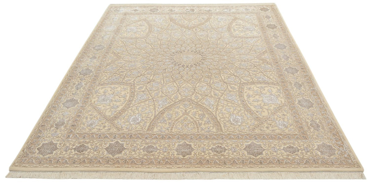 Tapis oriental - 252 x 207 cm - beige foncé