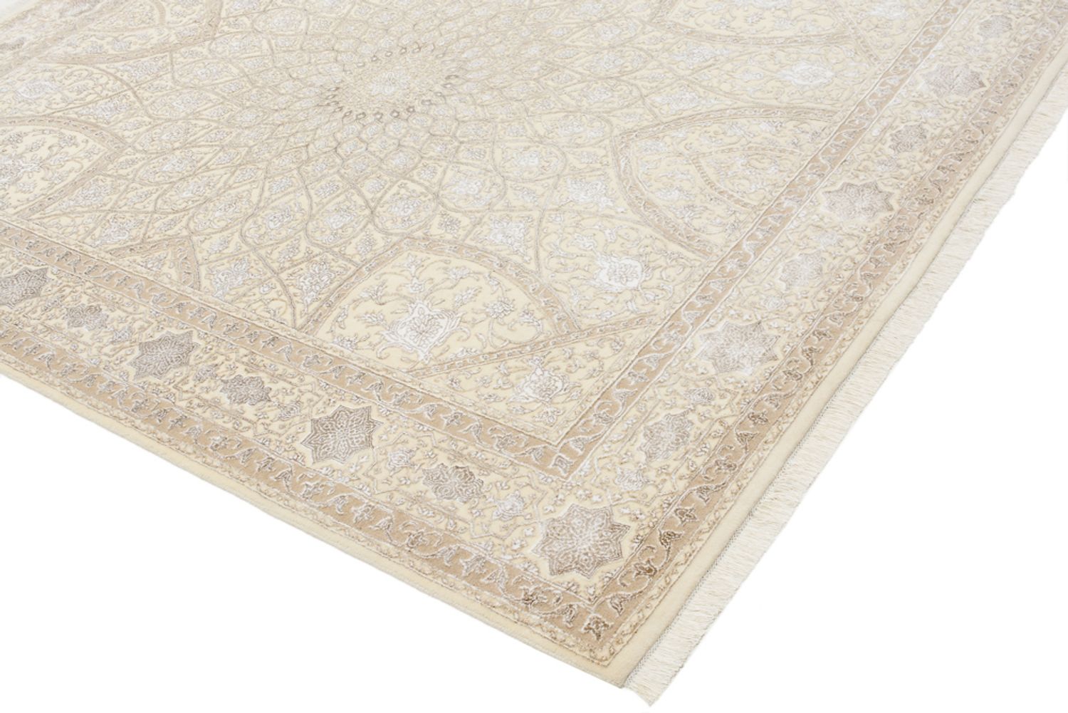 Tapis oriental - 252 x 207 cm - beige foncé