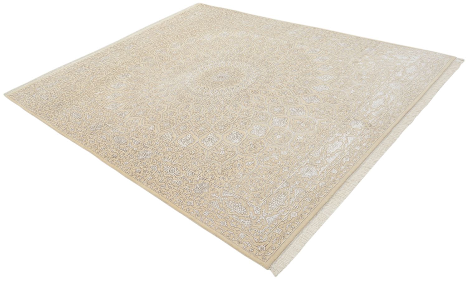 Tapis oriental - 249 x 206 cm - beige foncé
