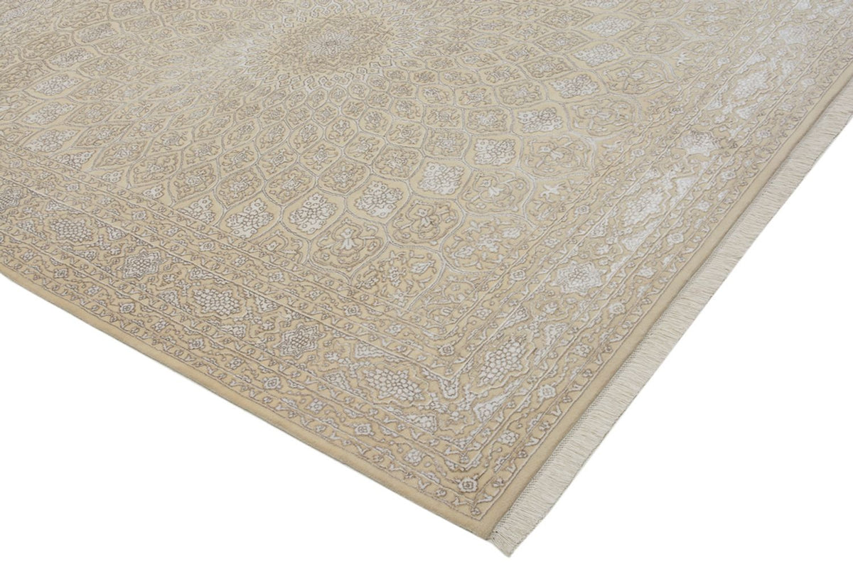 Tapis oriental - 249 x 206 cm - beige foncé