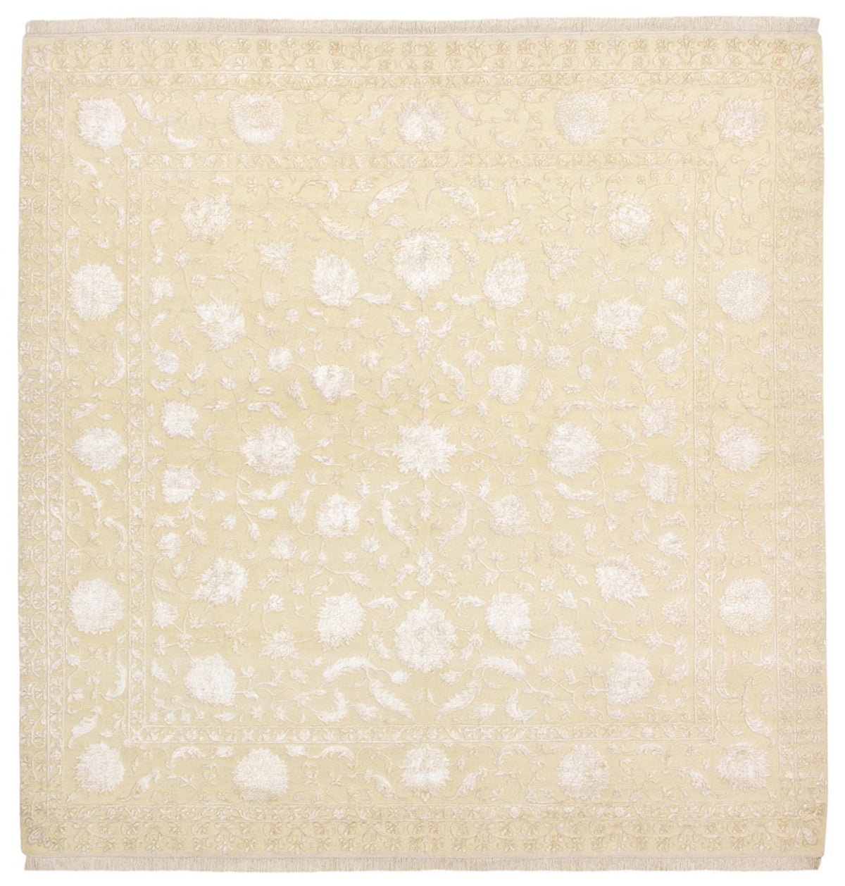 Tapis oriental carré  - 255 x 250 cm - beige clair