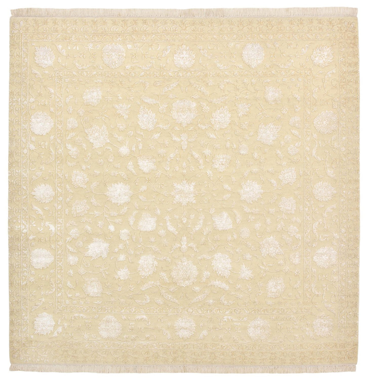 Tapis oriental carré  - 204 x 202 cm - beige clair