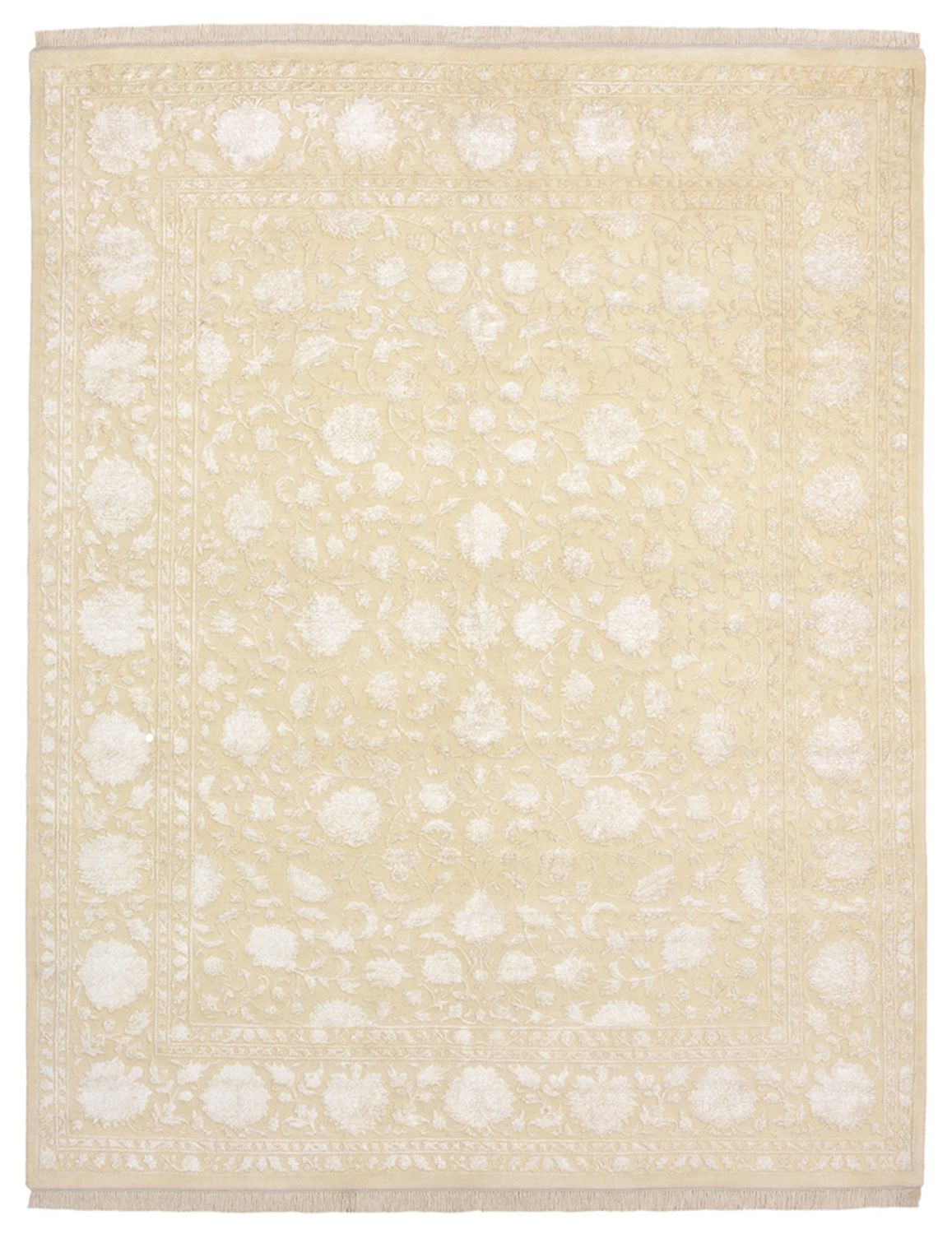Tapis oriental - 251 x 198 cm - beige foncé
